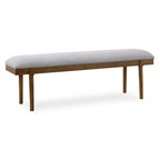 Signature Design by Ashley Lyncott Gris/Marron 59 Banc de salle à manger rembourré - 59.25 L x 15.13 P x 19.75 H