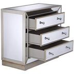 Coast to Coast Trevi 32 Wide 3-Drawer Silver Mirrored Accent Chest