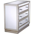 Coast to Coast Trevi 32 Wide 3-Drawer Silver Mirrored Accent Chest