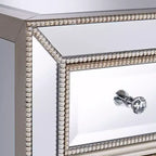 Coast to Coast Trevi 32 Wide 3-Drawer Silver Mirrored Accent Chest