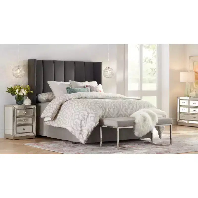Coast to Coast Trevi 32 Wide 3-Drawer Silver Mirrored Accent Chest