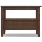 WYNDENHALL Norfolk Table d'appoint étroite de style transitionnel rectangulaire en bois massif, 35,5 cm de large – 35,5 cm de large