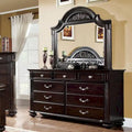 Commode traditionnelle à 9 tiroirs et miroir, 2 pièces