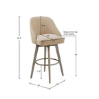 30 Howard Counter Height Barstool with Swivel Seat - Madison Park