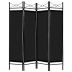 Costway 4 Panel Room Divider Privacy Screen Home Office Fabric Metal Frame