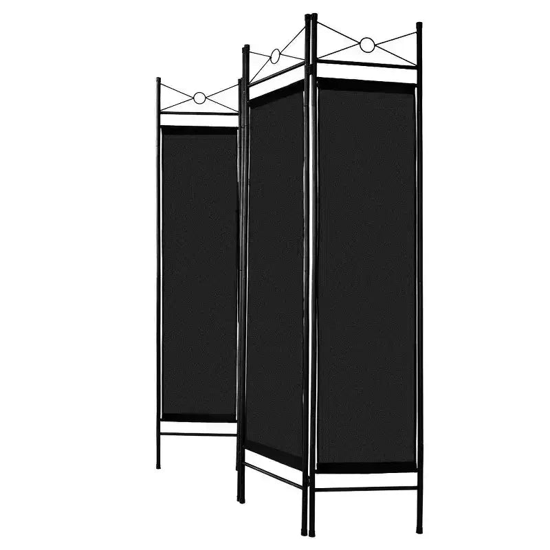 Costway 4 Panel Room Divider Privacy Screen Home Office Fabric Metal Frame