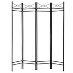 Costway 4 Panel Room Divider Privacy Screen Home Office Fabric Metal Frame