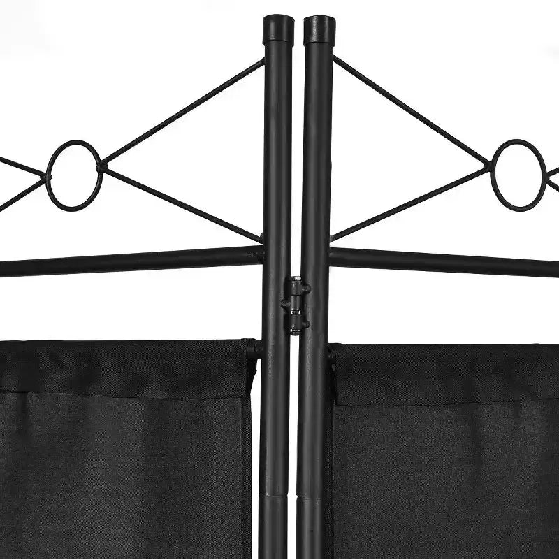 Costway 4 Panel Room Divider Privacy Screen Home Office Fabric Metal Frame
