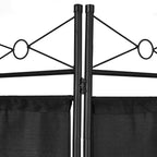 Costway 4 Panel Room Divider Privacy Screen Home Office Fabric Metal Frame