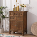 Meuble d'appoint rustique en bois marron pour salon