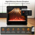 Meuble TV avec cheminée électrique, lumières LED et télécommandes