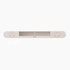 Meuble TV flottant en bois blanc avec rangement pour le salon