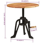 vidaXL Table d'appoint Table basse ronde Bout de canapé Bois massif et fonte
