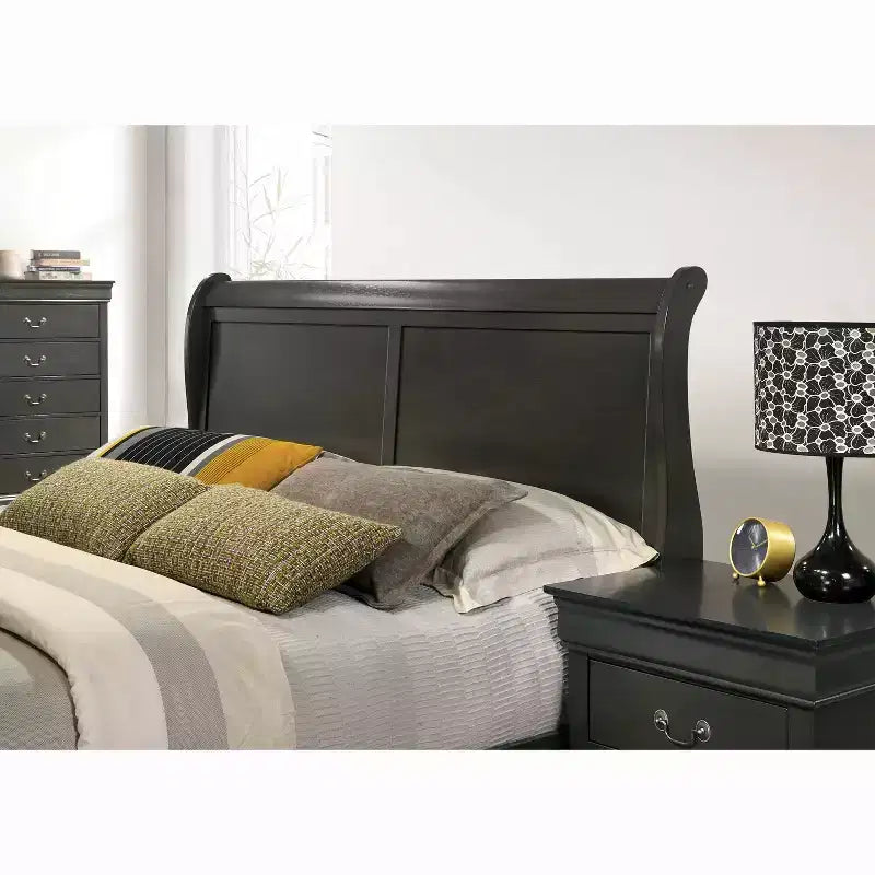 Sliver Sleigh Panel Bed - HOMES: Inside + Out