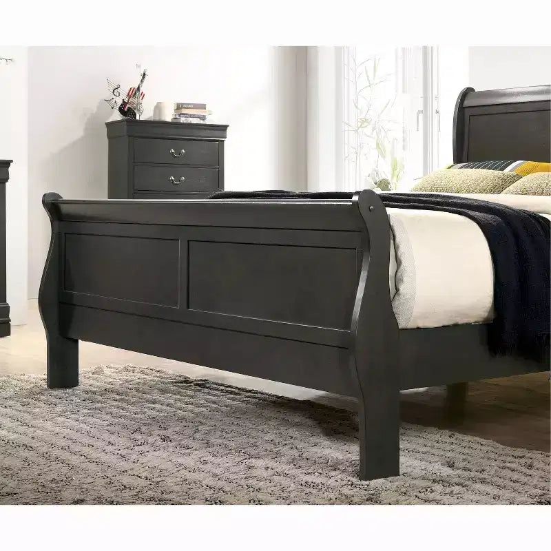 Sliver Sleigh Panel Bed - HOMES: Inside + Out