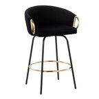 Set of 2 Claire Upholstered Counter Height Barstools - Lumisource