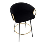 Set of 2 Claire Upholstered Counter Height Barstools - Lumisource