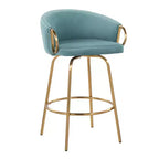 Set of 2 Claire Upholstered Counter Height Barstools - Lumisource
