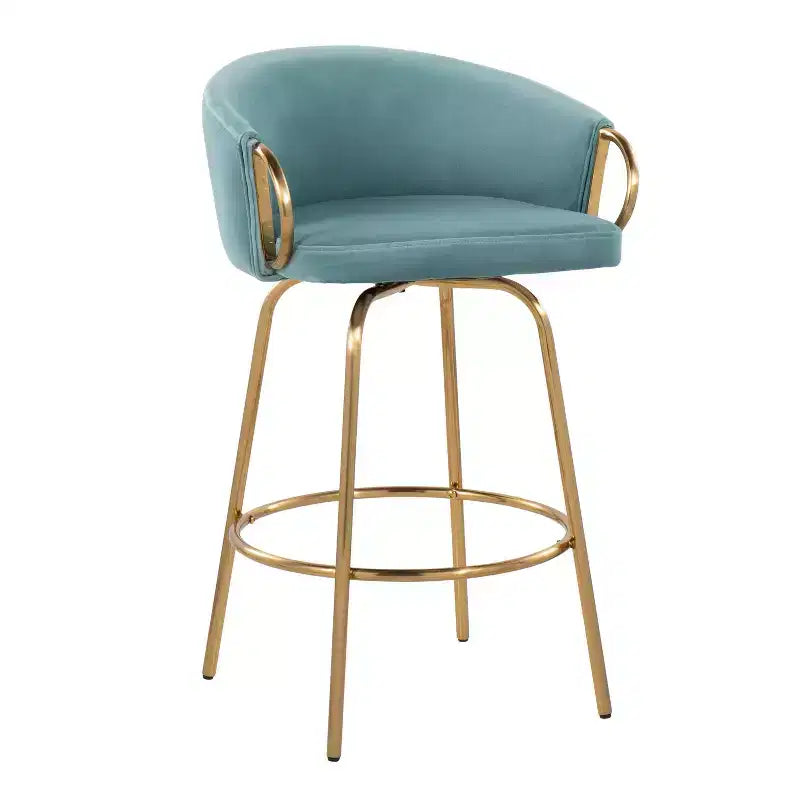 Set of 2 Claire Upholstered Counter Height Barstools - Lumisource