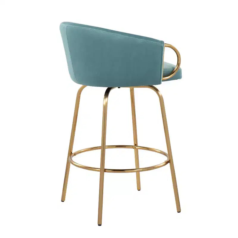 Set of 2 Claire Upholstered Counter Height Barstools - Lumisource