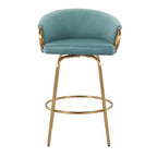 Set of 2 Claire Upholstered Counter Height Barstools - Lumisource