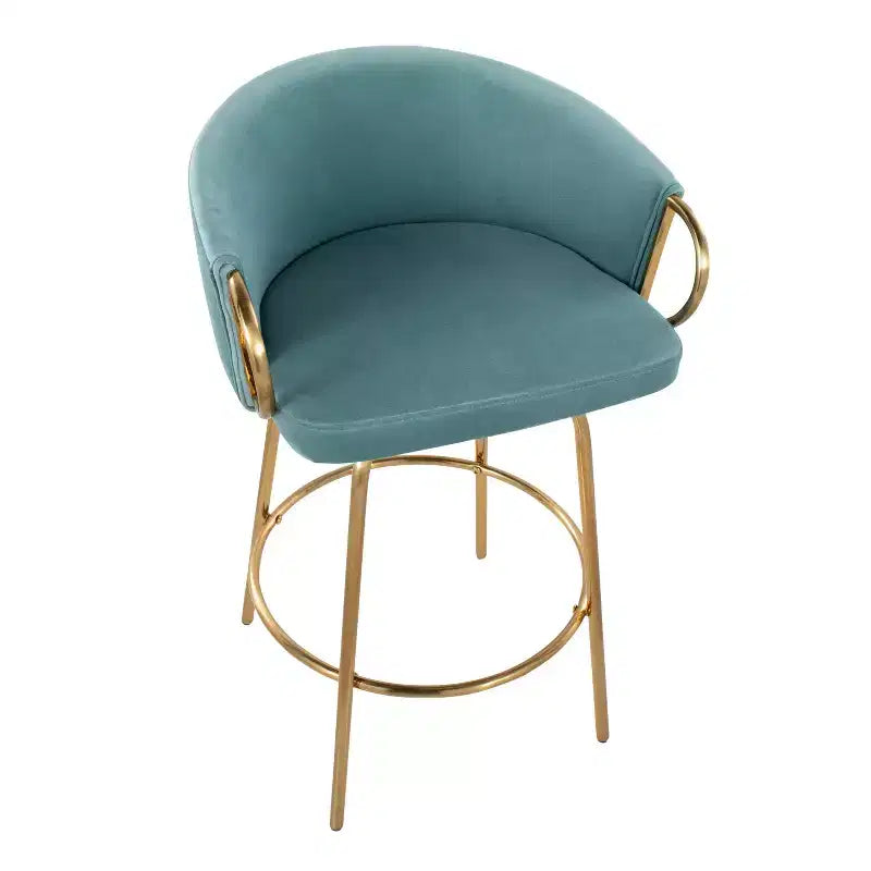 Set of 2 Claire Upholstered Counter Height Barstools - Lumisource