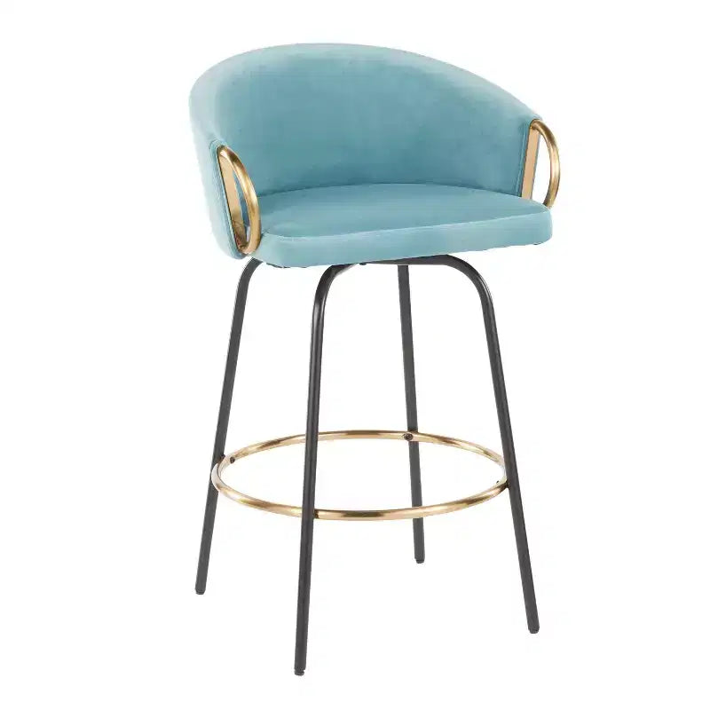 Set of 2 Claire Upholstered Counter Height Barstools - Lumisource
