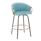 Set of 2 Claire Upholstered Counter Height Barstools - Lumisource