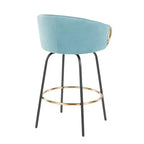 Set of 2 Claire Upholstered Counter Height Barstools - Lumisource