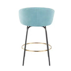 Set of 2 Claire Upholstered Counter Height Barstools - Lumisource