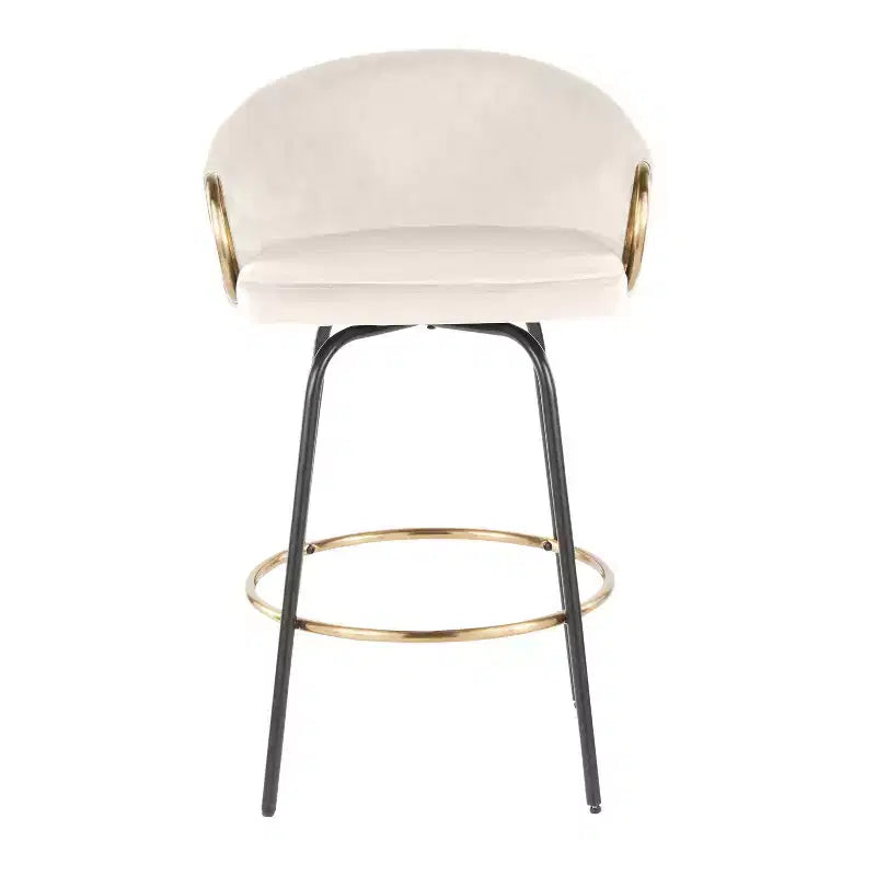 Set of 2 Claire Upholstered Counter Height Barstools - Lumisource