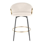 Set of 2 Claire Upholstered Counter Height Barstools - Lumisource