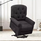 Fauteuil inclinable électrique Costway pour personnes âgées avec poches latérales et télécommande Noir/Marron
