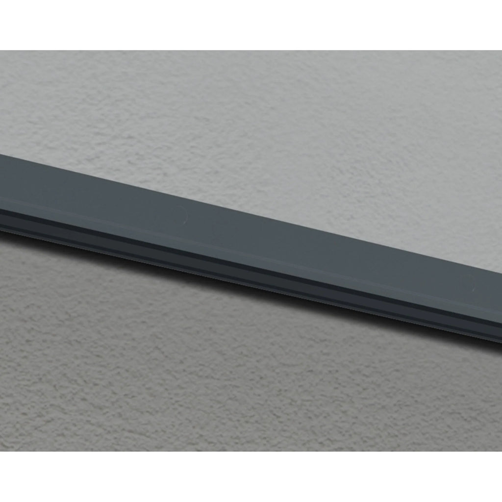 Auvent Sophia gris transparent pour portes et fenêtres de 0,9 m