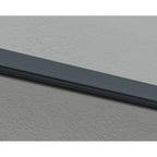 Auvent Sophia gris transparent pour portes et fenêtres de 0,9 m