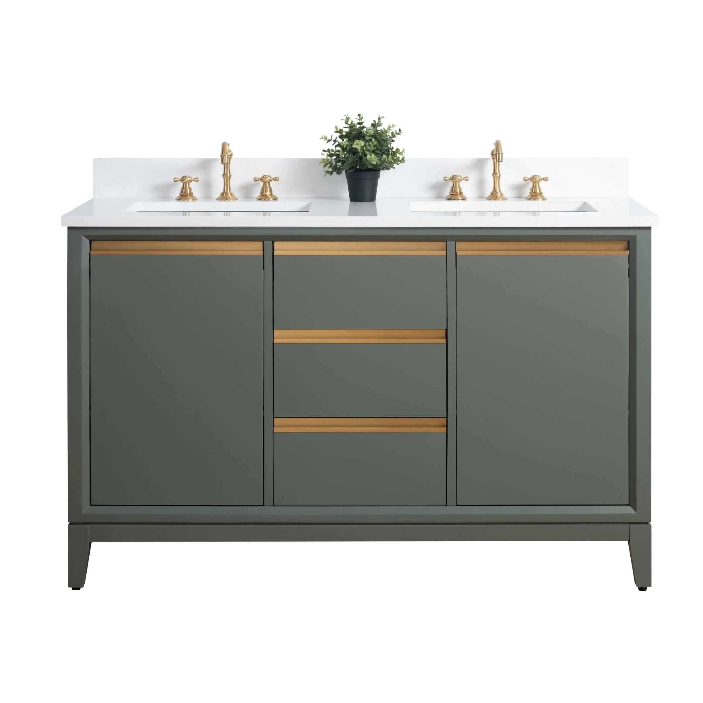 Meuble-lavabo Vanity Art avec évier en céramique et dessus en marbre reconstitué