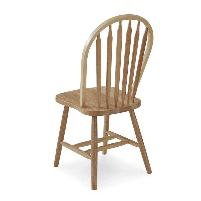 Chaise de salle à manger Windsor Arrowback en bois massif