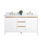 Meuble-lavabo Vanity Art avec évier en céramique et dessus en marbre reconstitué