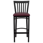 Emma and Oliver 2 Pack School House Back Metal Restaurant Barstool
