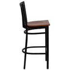 Emma and Oliver 2 Pack School House Back Metal Restaurant Barstool