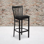 Emma and Oliver 2 Pack School House Back Metal Restaurant Barstool