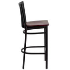 Emma and Oliver 2 Pack School House Back Metal Restaurant Barstool