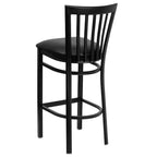 Emma and Oliver 2 Pack School House Back Metal Restaurant Barstool