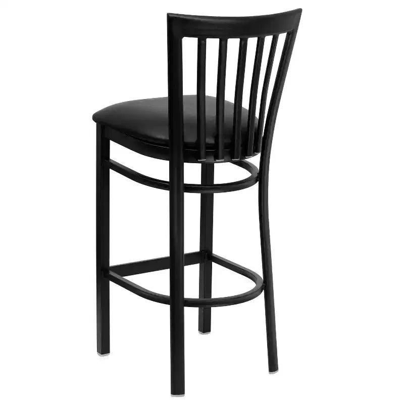 Emma and Oliver 2 Pack School House Back Metal Restaurant Barstool