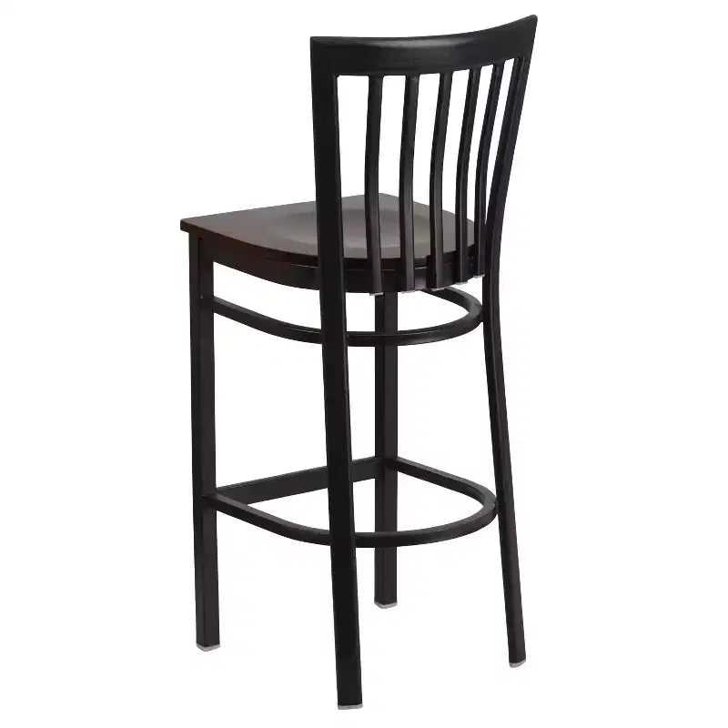 Emma and Oliver 2 Pack School House Back Metal Restaurant Barstool