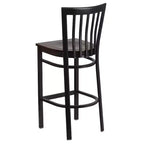 Emma and Oliver 2 Pack School House Back Metal Restaurant Barstool