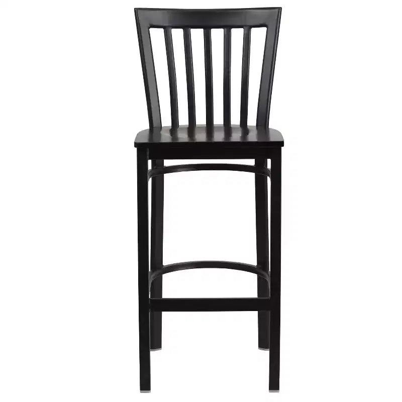 Emma and Oliver 2 Pack School House Back Metal Restaurant Barstool