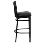 Emma and Oliver 2 Pack School House Back Metal Restaurant Barstool