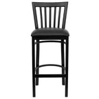 Emma and Oliver 2 Pack School House Back Metal Restaurant Barstool