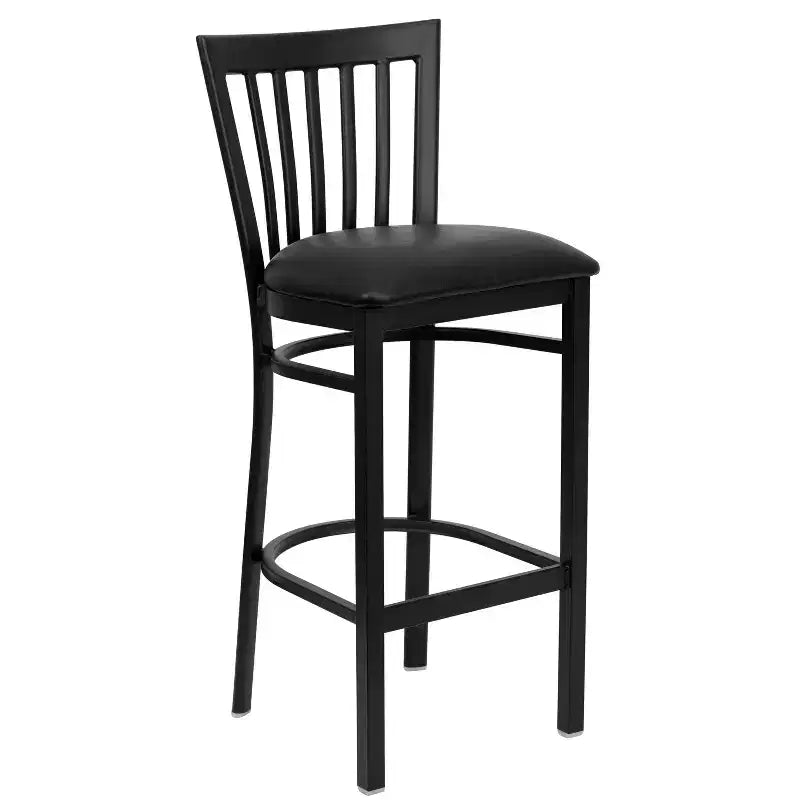 Emma and Oliver 2 Pack School House Back Metal Restaurant Barstool